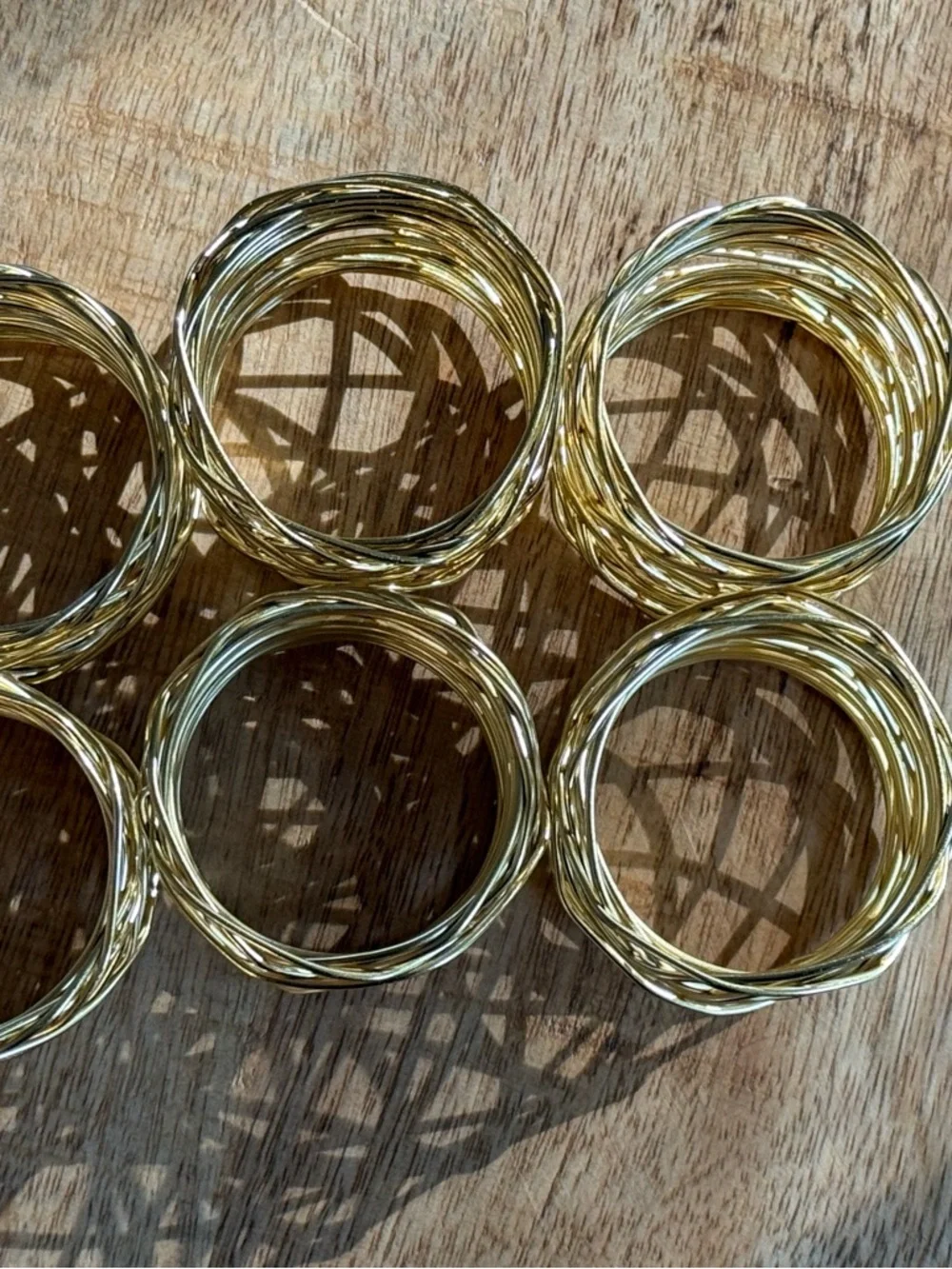 Dinnerware Napkin Rings Gold Wire Coil - Decorative Home Accents Gold Accent